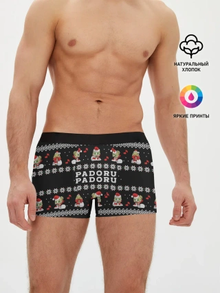 Мужские трусы боксеры / merry christmas padoru