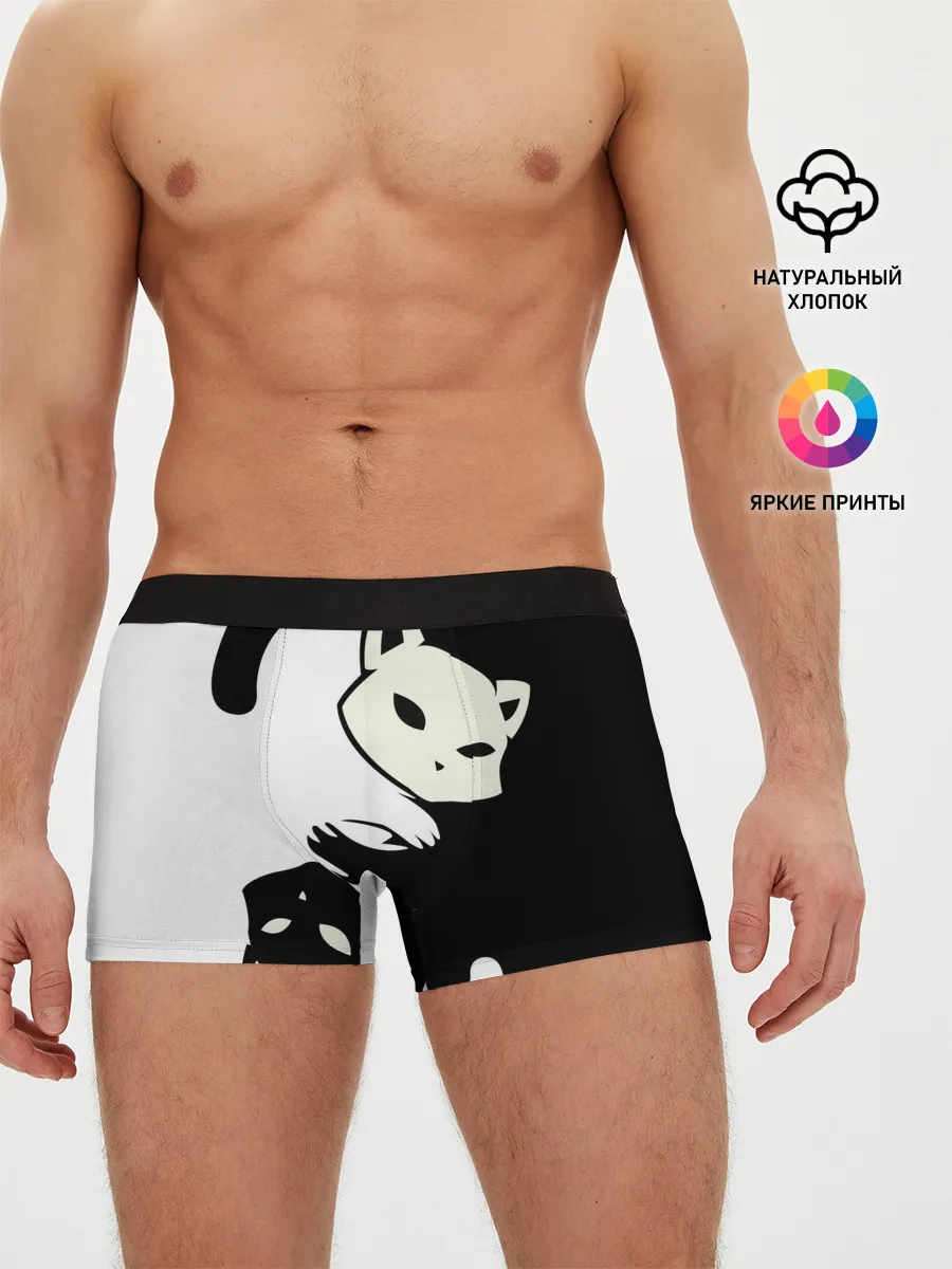 Мужские трусы боксеры / Инь и Янь котики