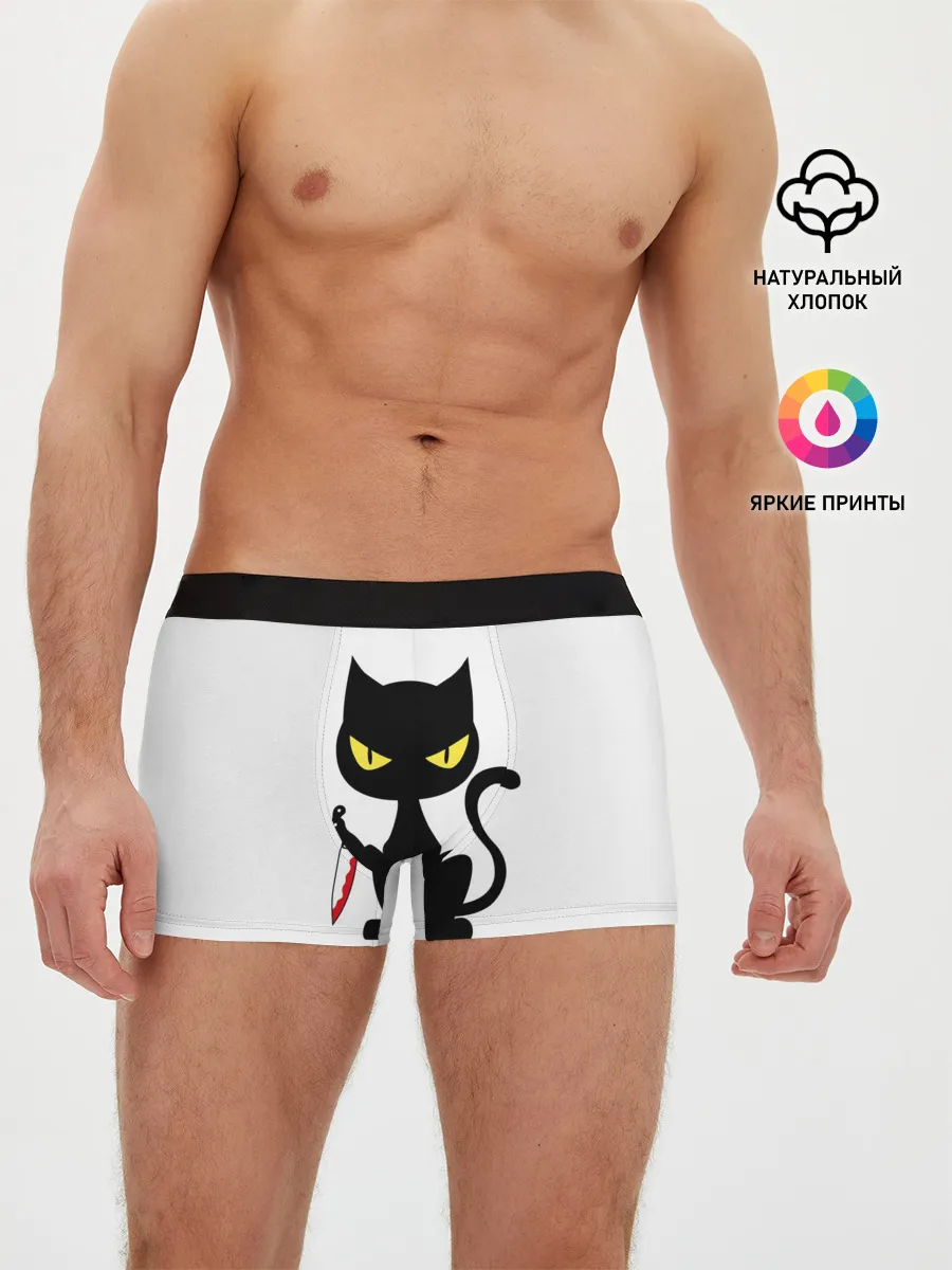 Мужские трусы боксеры / What Cat