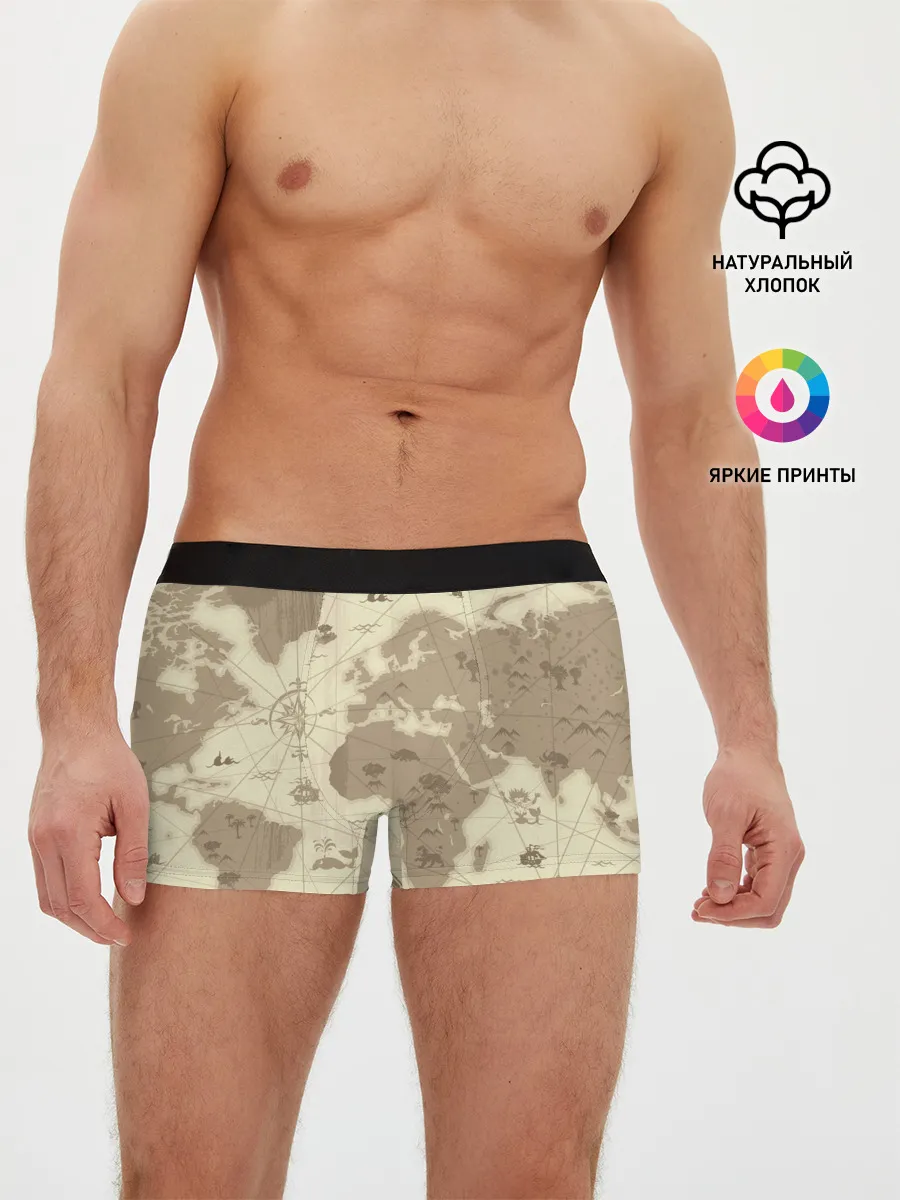 Мужские трусы боксеры / Карта мира