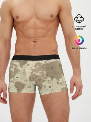 Мужские трусы боксеры / Карта мира
