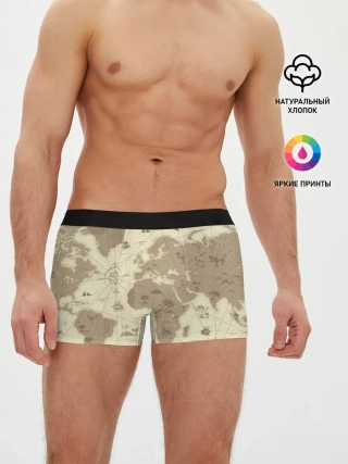 Мужские трусы боксеры / Карта мира