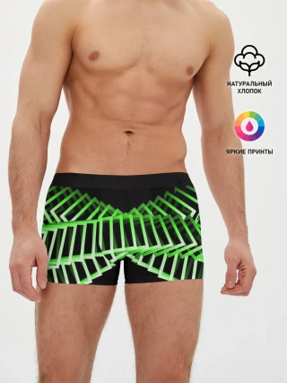 Мужские трусы боксеры / Неоновые квадраты