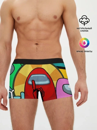 Мужские трусы боксеры / Among Us IMPOSTOR