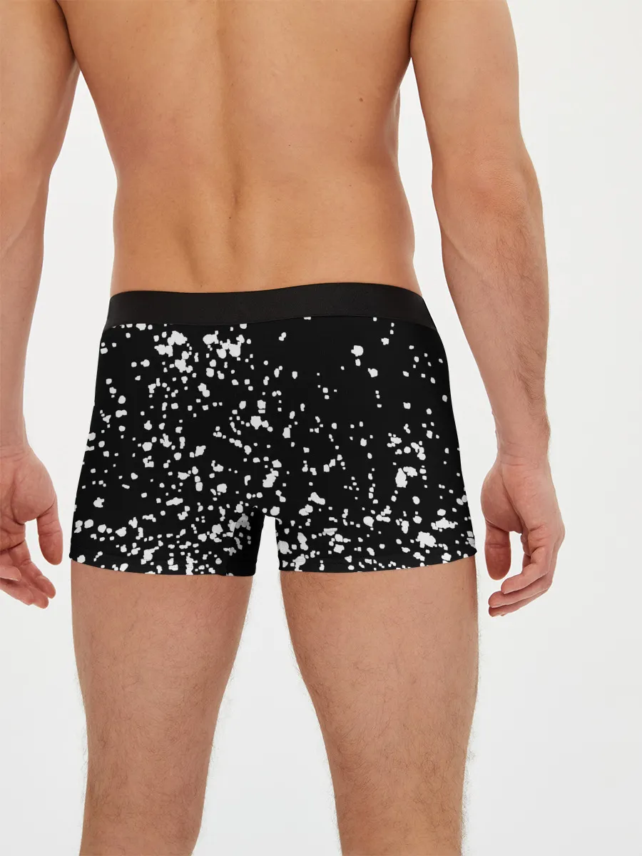 Мужские трусы боксеры / Каллиграфия на чёрном фоне