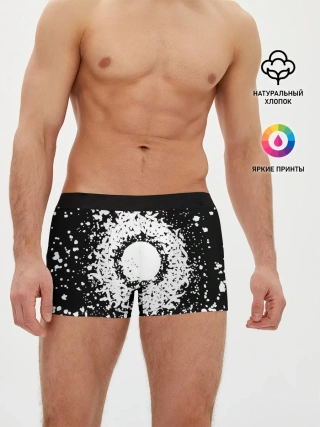 Мужские трусы боксеры / Каллиграфия на чёрном фоне