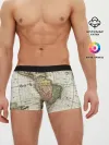 Мужские трусы боксеры / ВИНТАЖНАЯ КАРТА