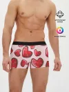 Мужские трусы боксеры / Узор Сердечки для влюбленных