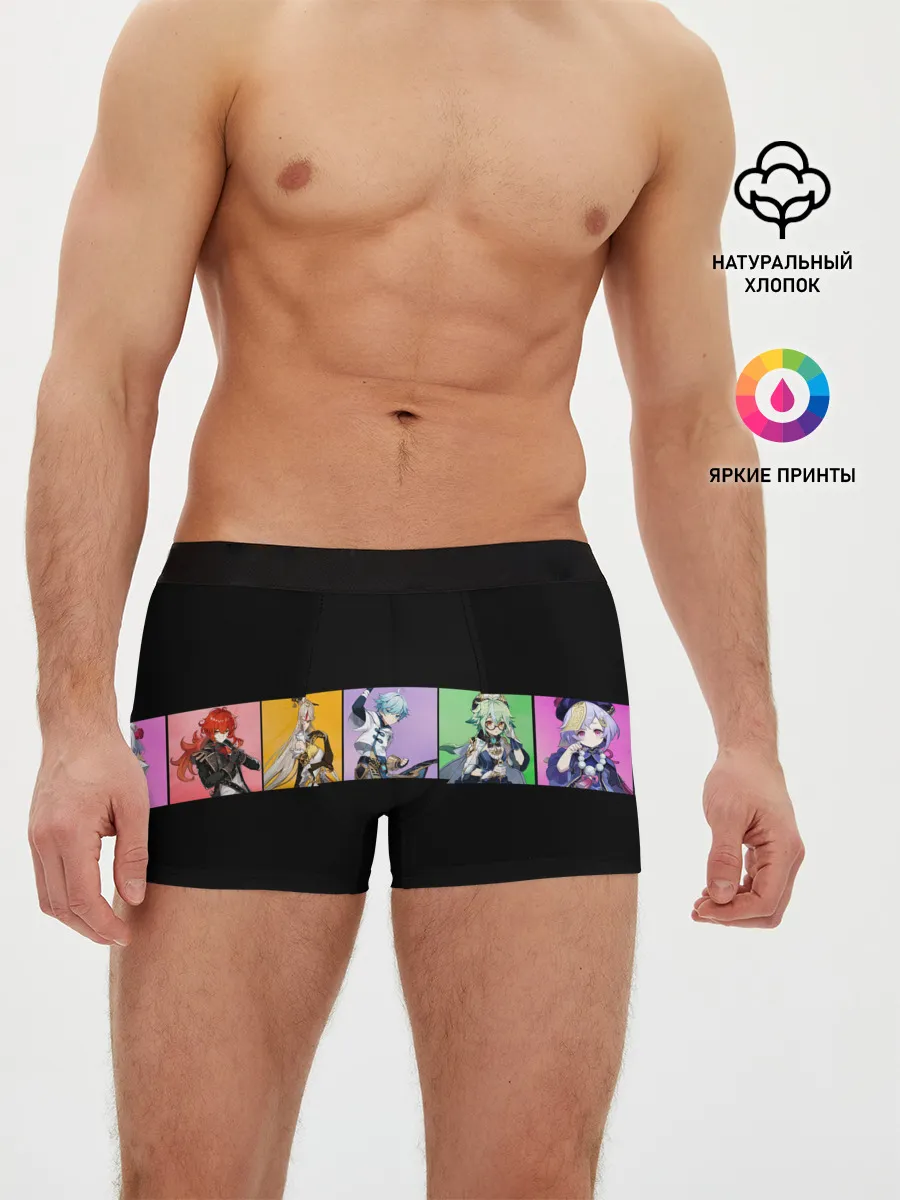 Мужские трусы боксеры / Genshin Impact - Полоса