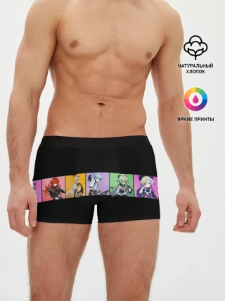 Мужские трусы боксеры / Genshin Impact - Полоса