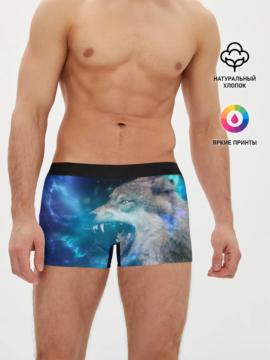 Мужские трусы боксеры / Волчара Юморит