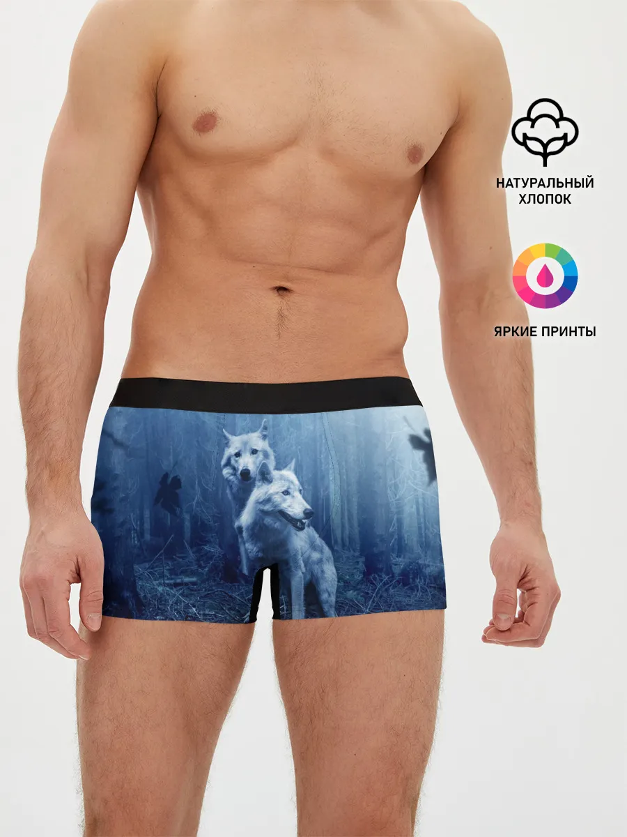 Мужские трусы боксеры / Волки