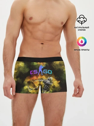 Мужские трусы боксеры / CS GO Gold dust