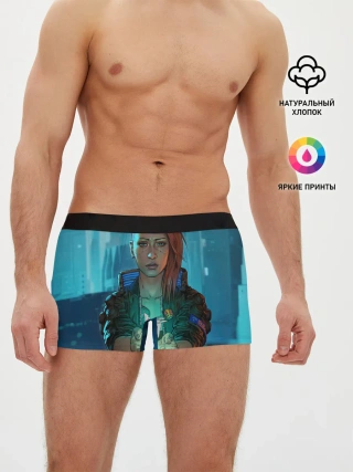 Мужские трусы боксеры / cuberpunk 2077 melisa