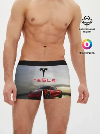 Мужские трусы боксеры / Tesla Roadster