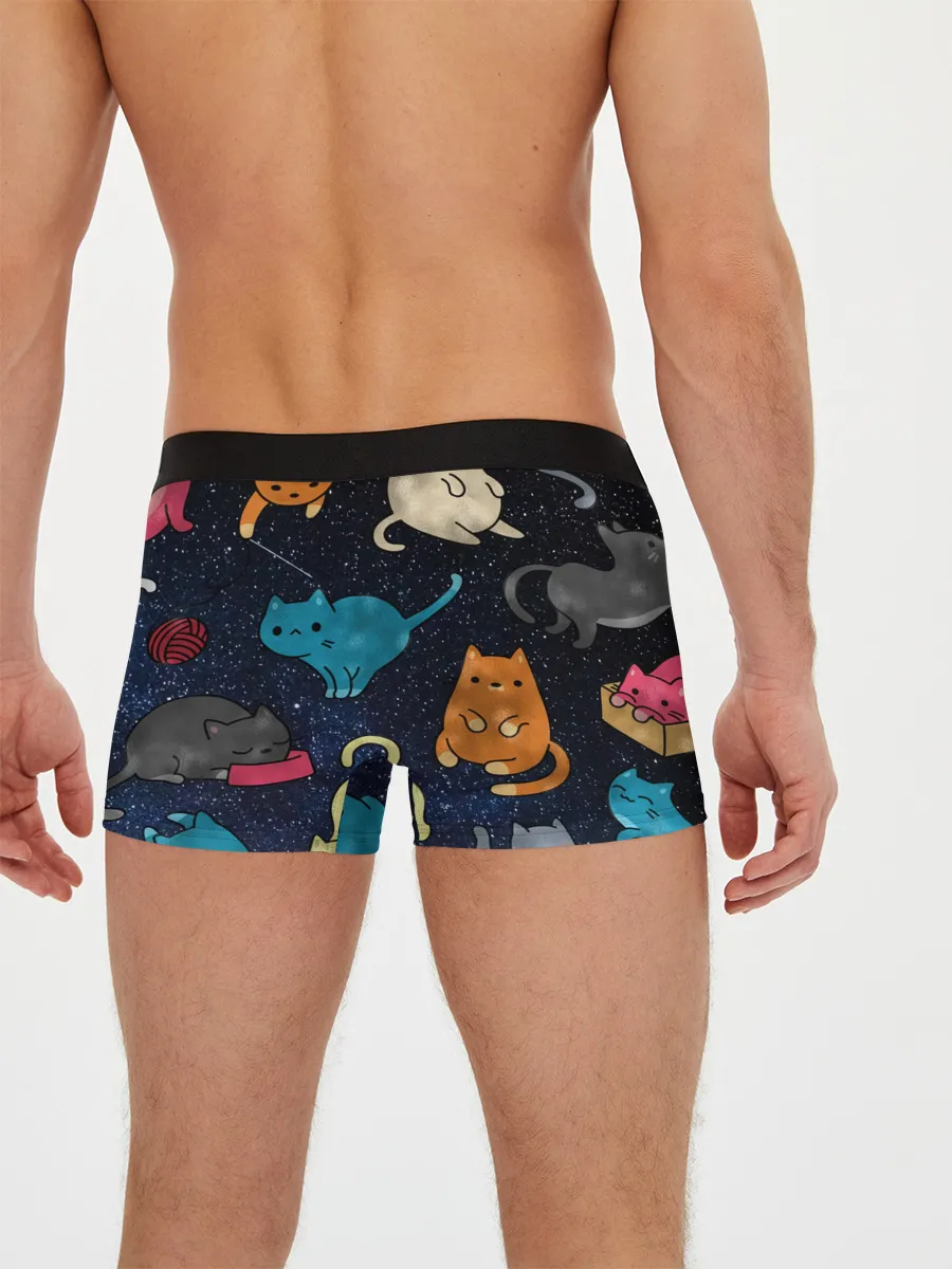 Мужские трусы боксеры / Космические котики