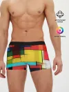 Мужские трусы боксеры / абстрактные фигуры цвета