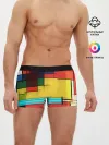Мужские трусы боксеры / абстрактные фигуры цвета