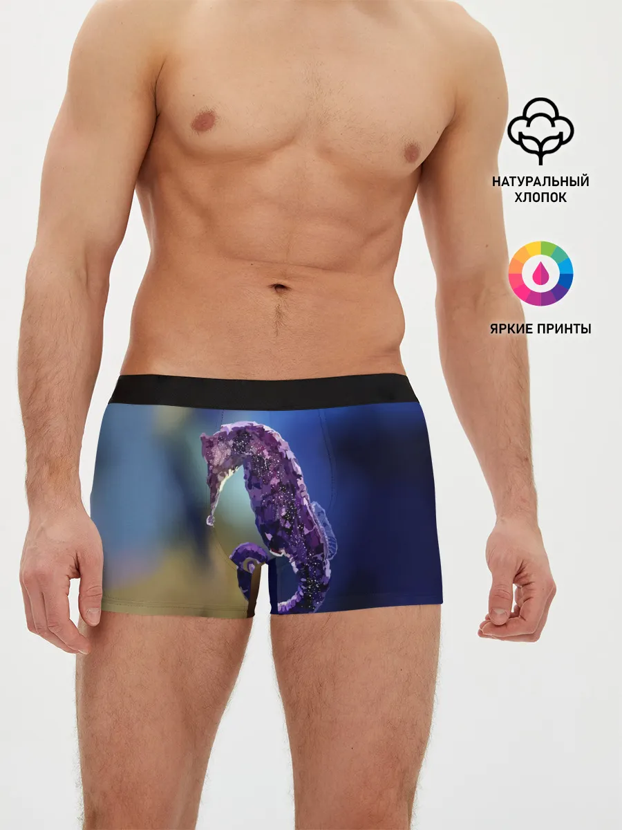 Мужские трусы боксеры / Морской конёк