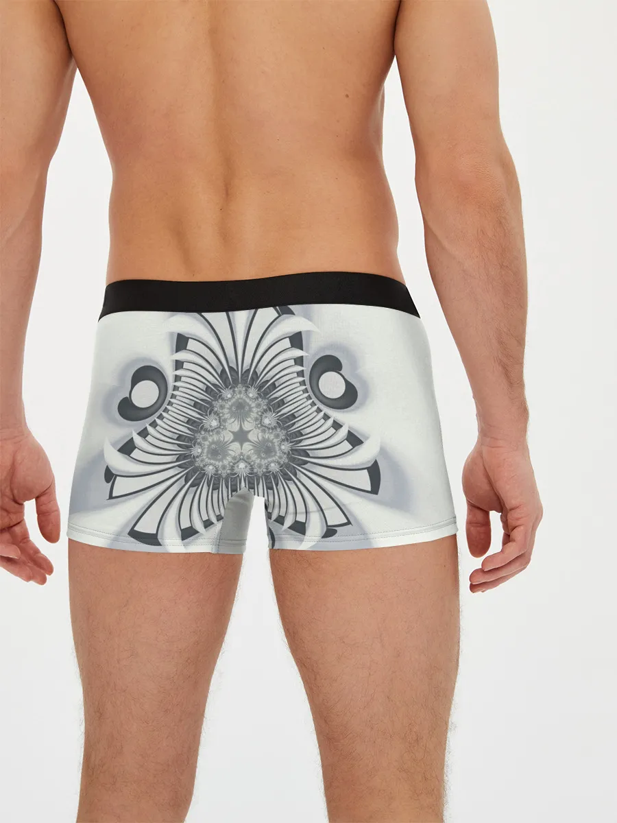 Мужские трусы боксеры / Серая абстракция