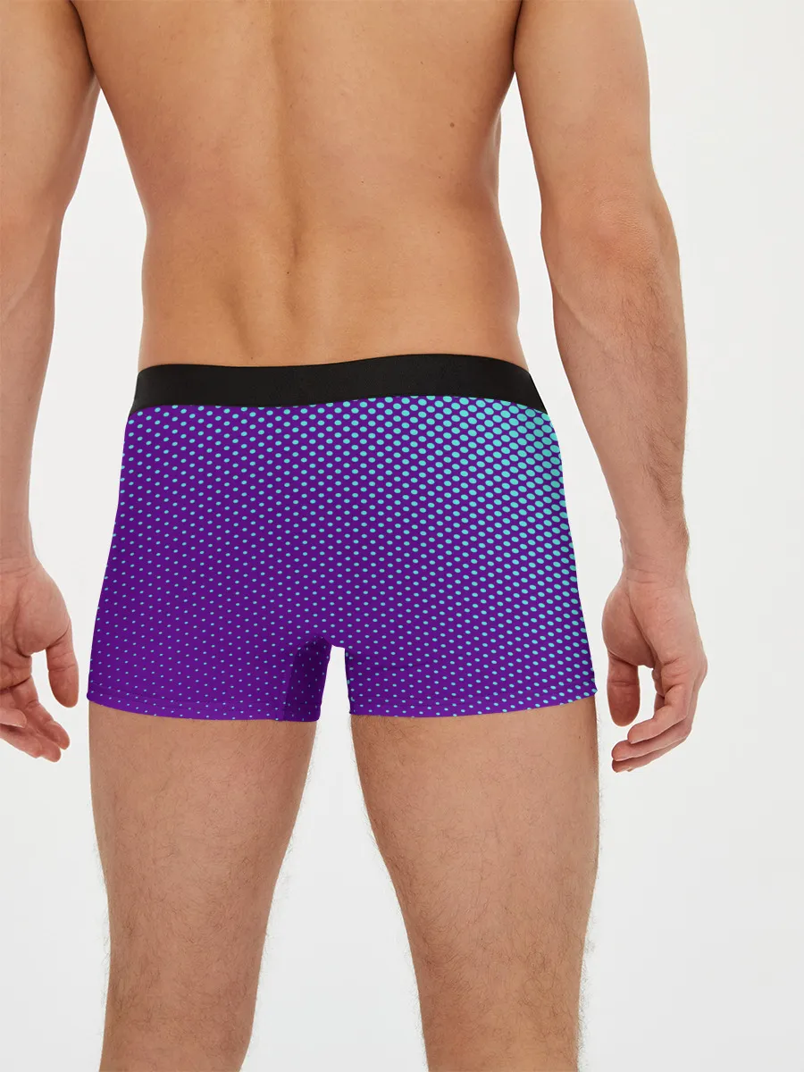 Мужские трусы боксеры / Кот очки наушники модный