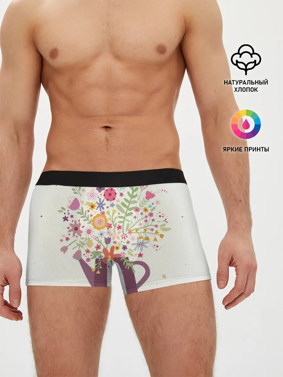 Мужские трусы боксеры / Цветы в чайнике