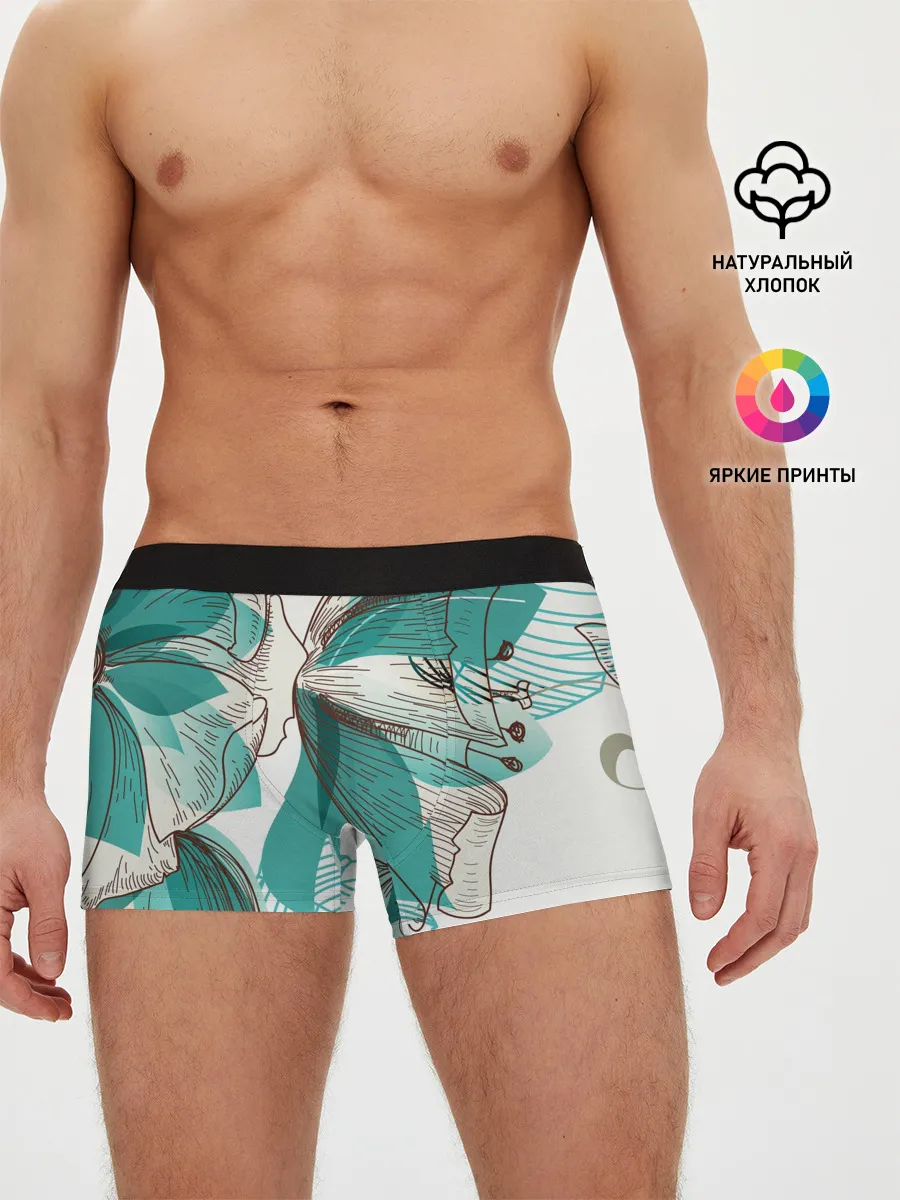 Мужские трусы боксеры / Цветок
