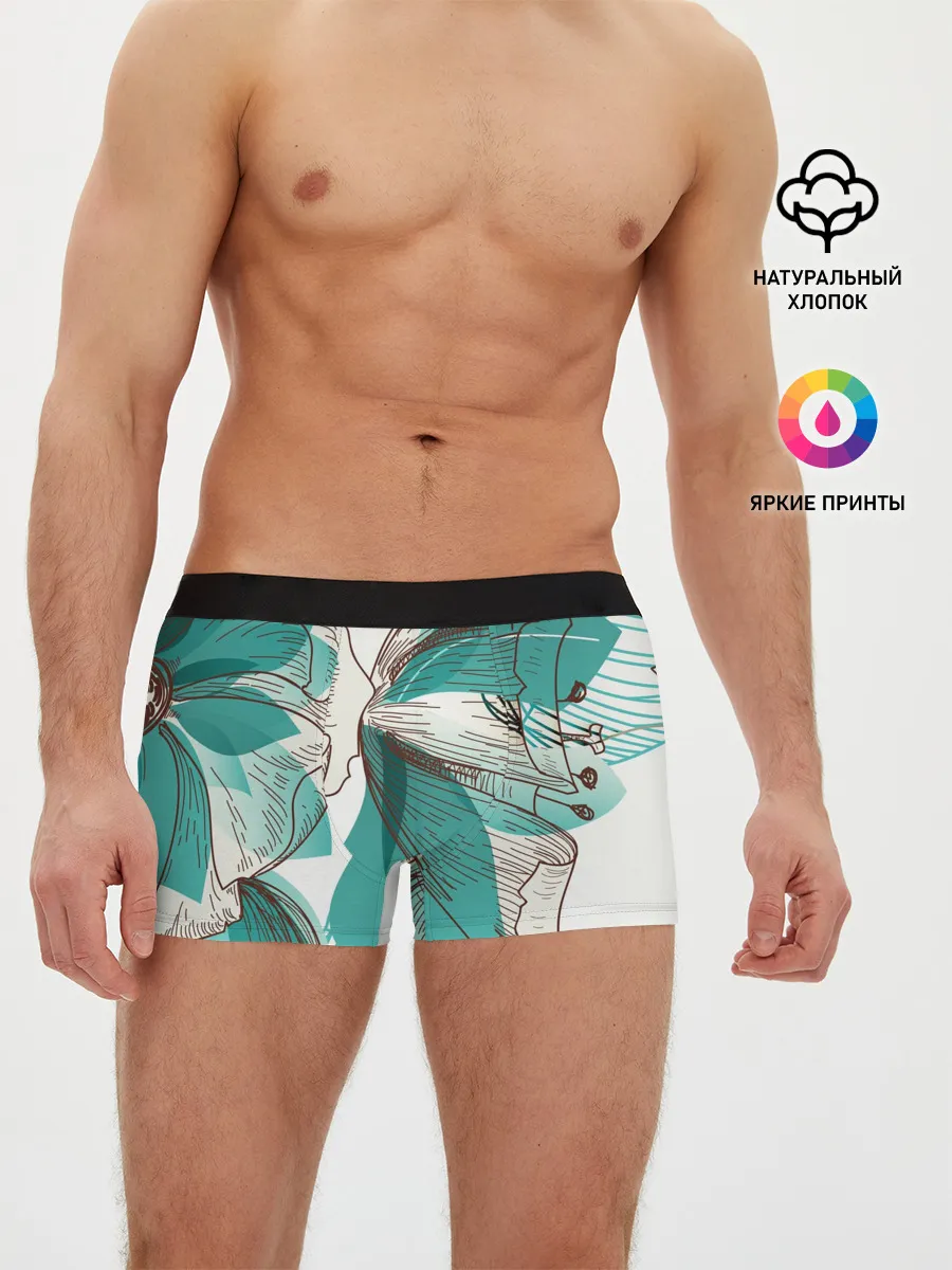 Мужские трусы боксеры / Цветок