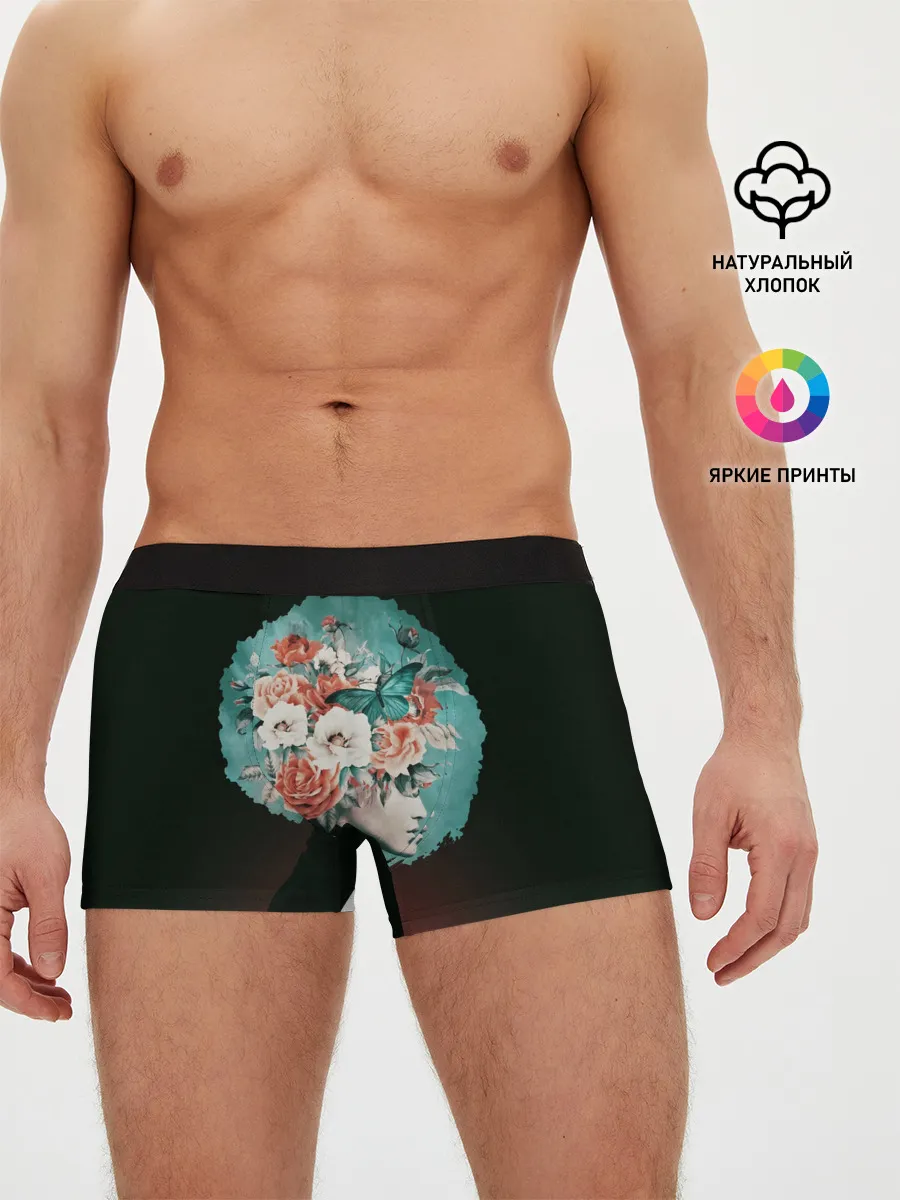 Мужские трусы боксеры / Girl in flowers