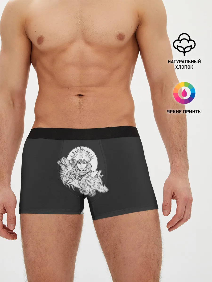 Мужские трусы боксеры / Megumi с волком