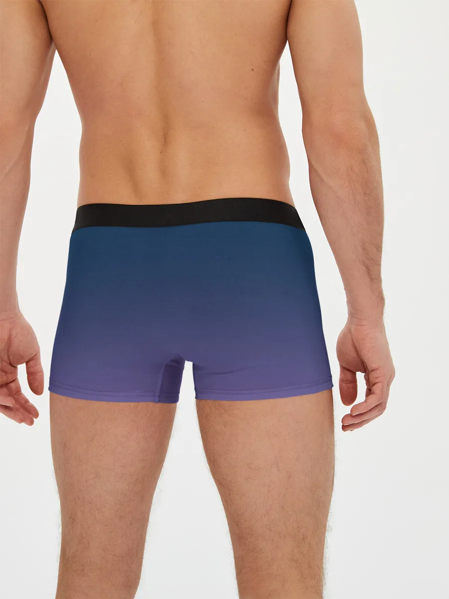 Мужские трусы боксеры / волченок на луне рисунок