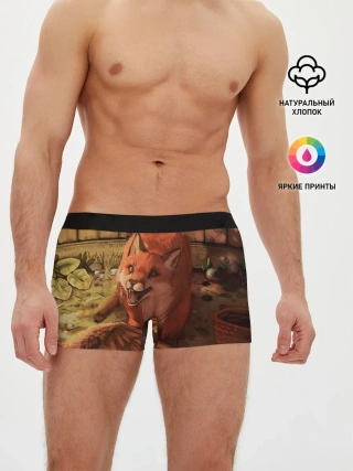 Мужские трусы боксеры / Хищная лисица