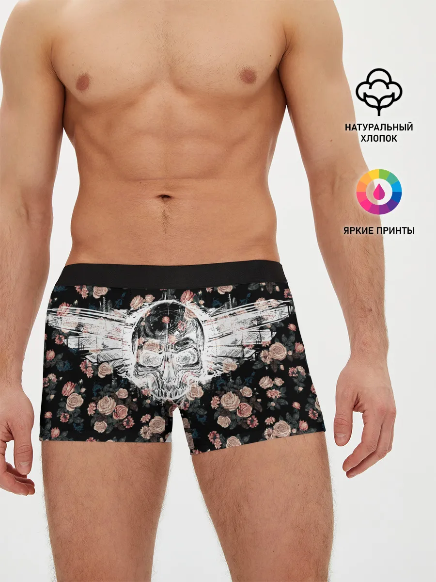 Мужские трусы боксеры / Death and roses