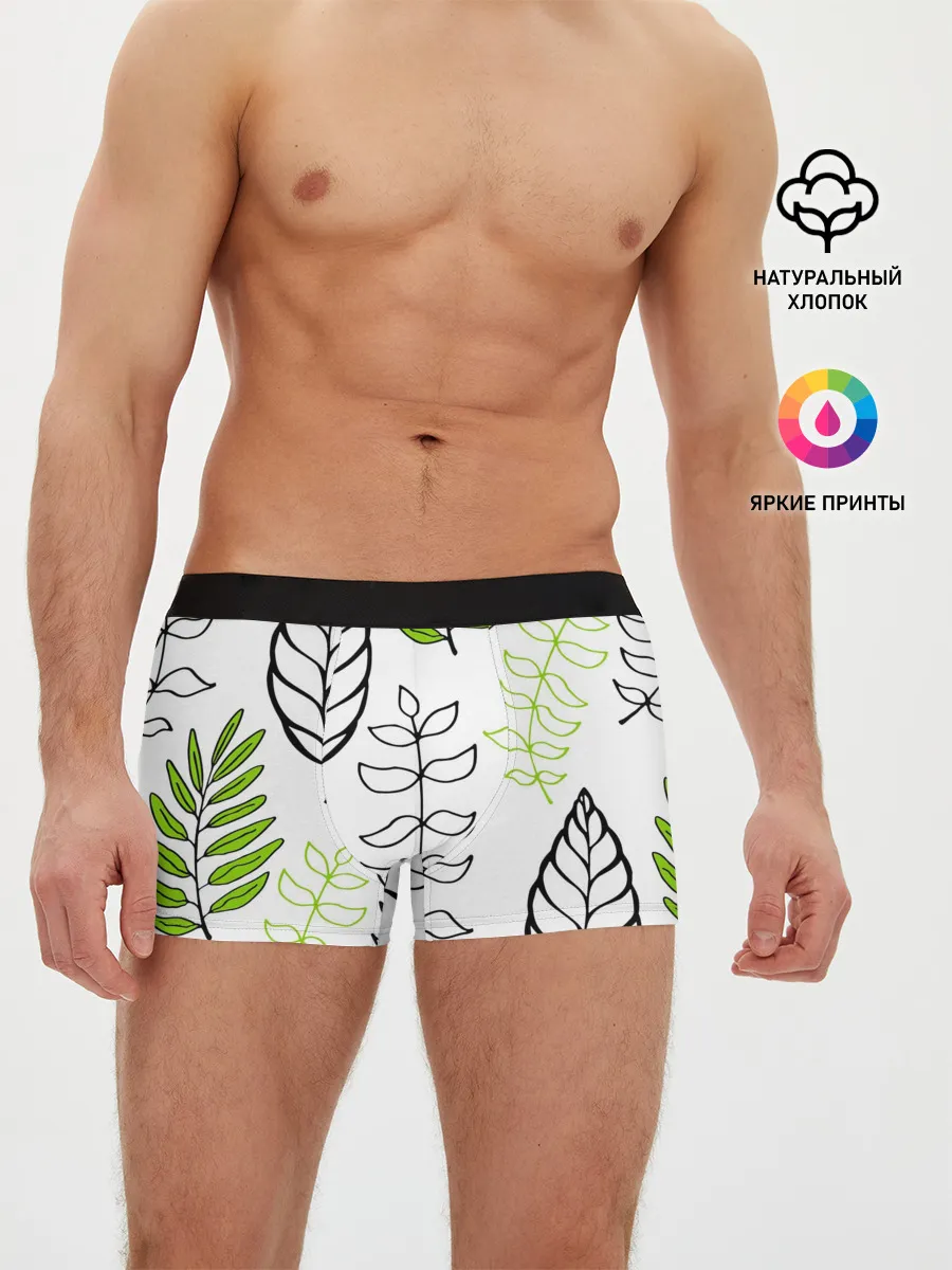 Мужские трусы боксеры / Листья
