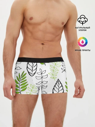 Мужские трусы боксеры / Листья