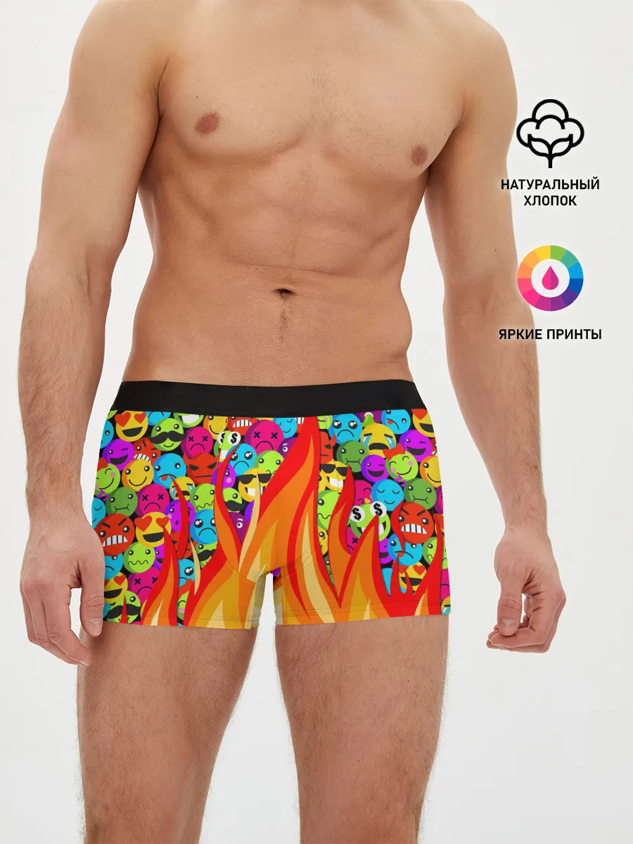 Мужские трусы боксеры / SLAVA MARLOW - Смайлики