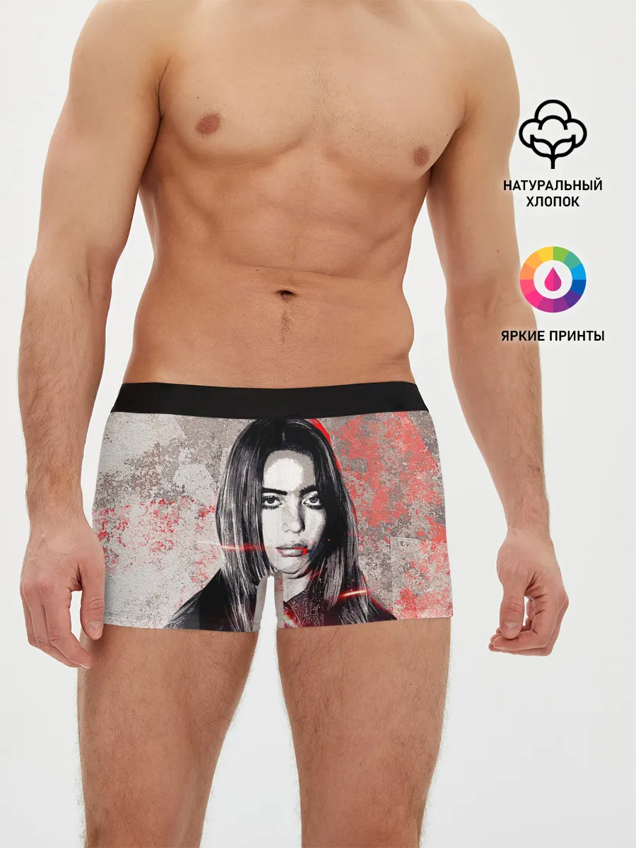Мужские трусы боксеры / Билли Айлиш стиль гранж