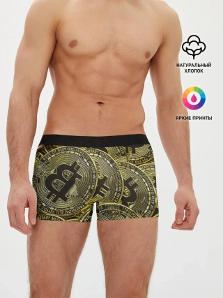 Мужские трусы боксеры / БИТКОИНЫ МОНЕТЫ