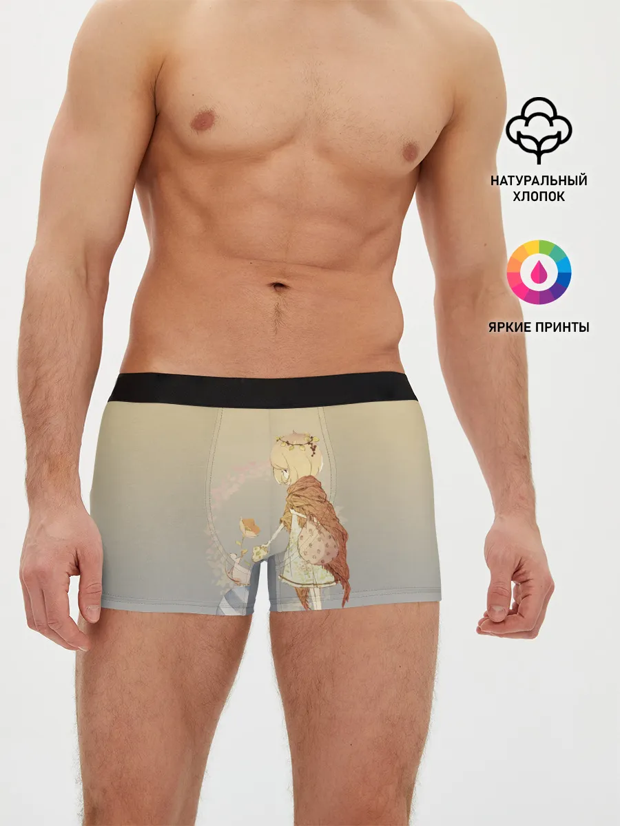 Мужские трусы боксеры / девочка и мышка друзья