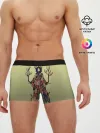 Мужские трусы боксеры / лесной волшебник акварель