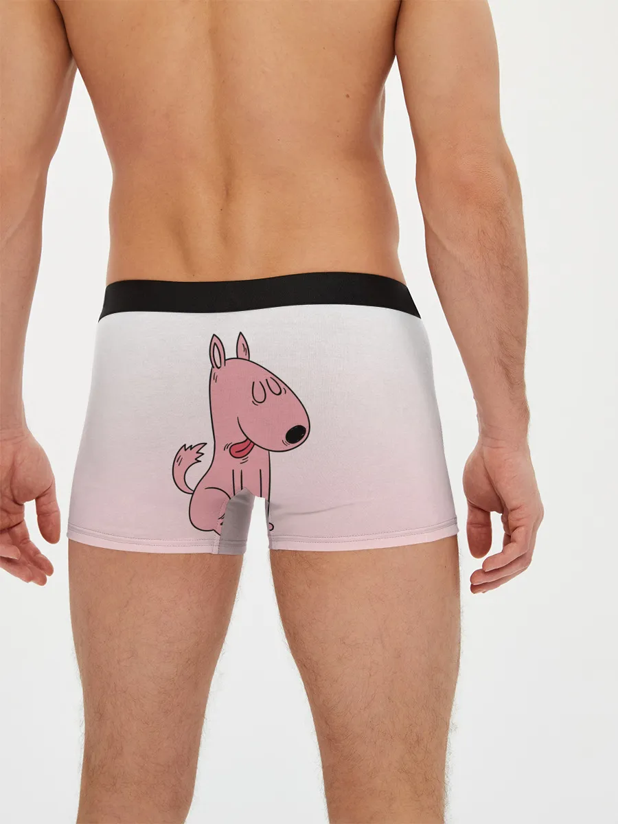 Мужские трусы боксеры / мультяшный мопс