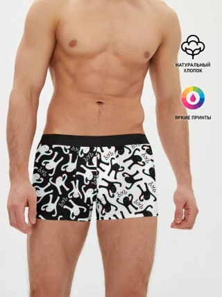 Мужские трусы боксеры / МЕМ КОТ ЪУЪ СЪУКА