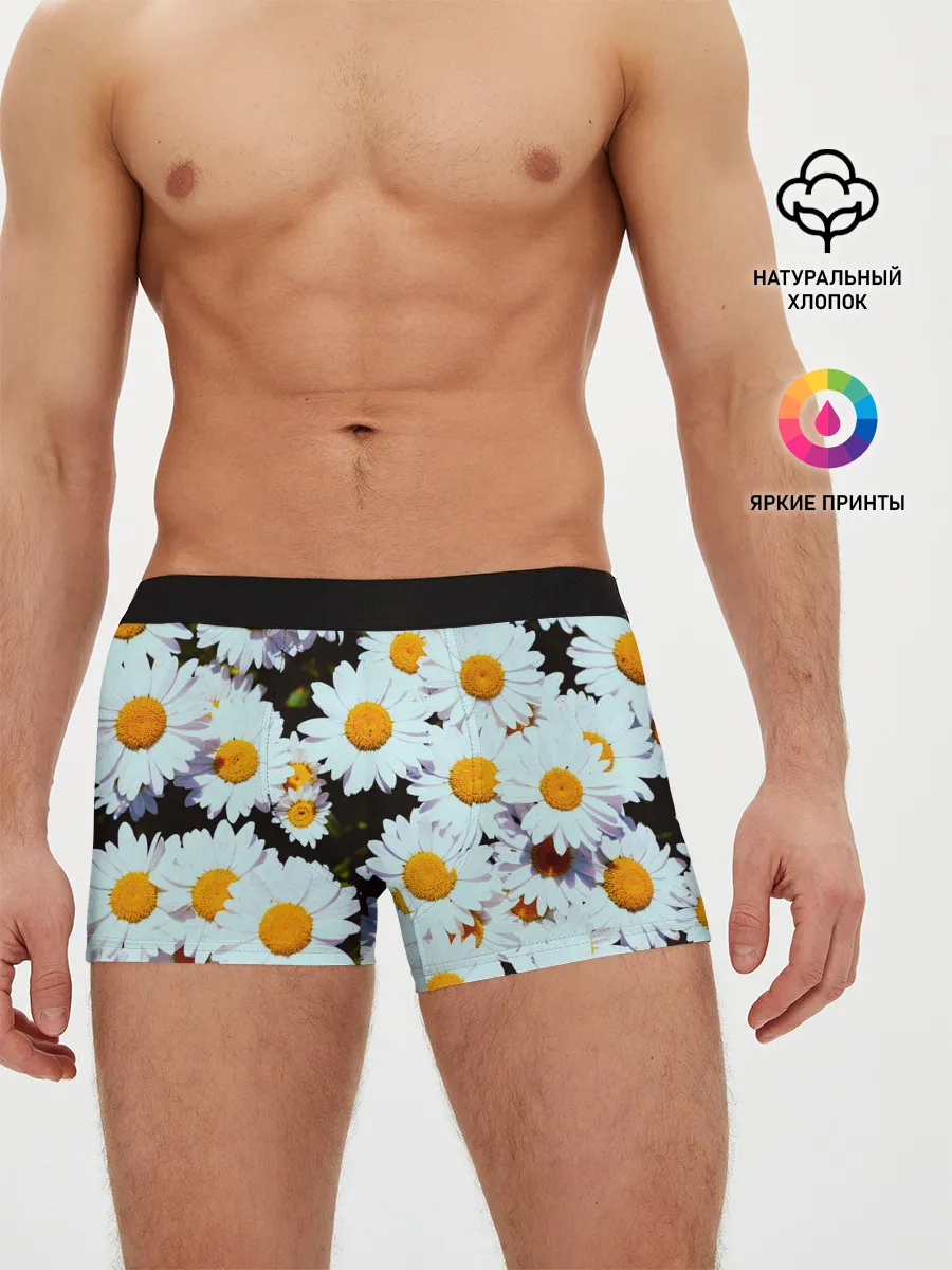 Мужские трусы боксеры / Ромашки