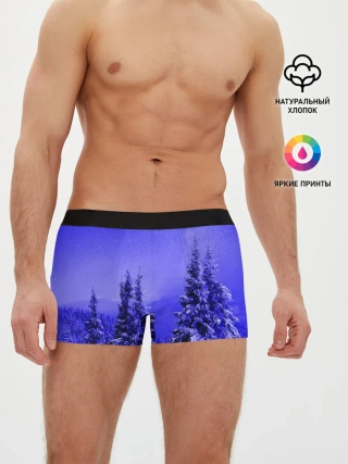 Мужские трусы боксеры / Зимний лес