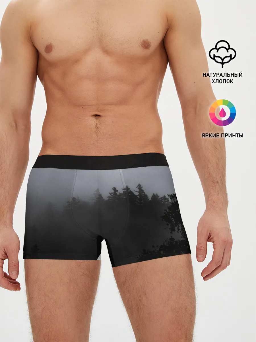 Мужские трусы боксеры / Лес в дыму