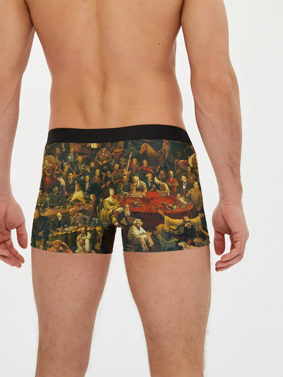 Мужские трусы боксеры / 100 ЗНАМЕНИТЫХ ЛЮДЕЙ КАРТИНА