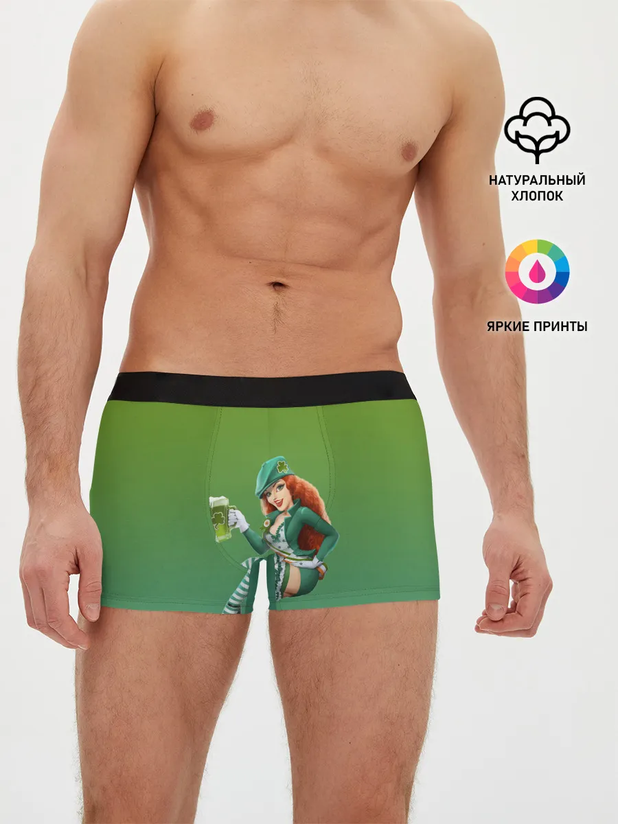 Мужские трусы боксеры / девушка вечеринка на Патрика