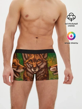 Мужские трусы боксеры / Лисы