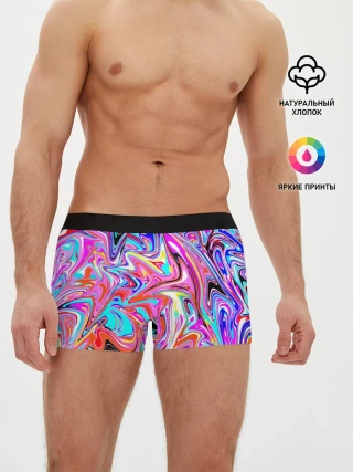Мужские трусы боксеры / ЖИДКИЕ КРАСКИ