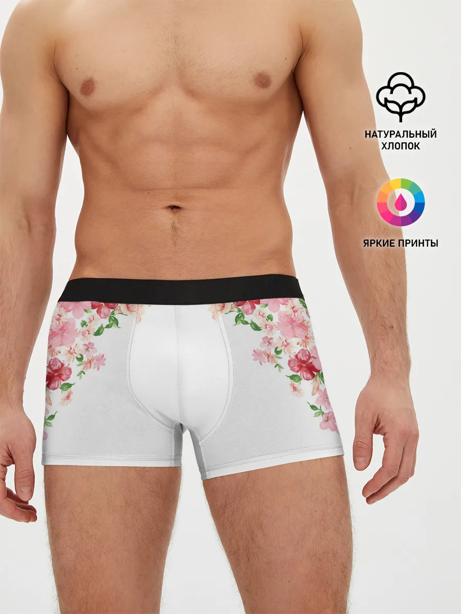 Мужские трусы боксеры / Цветы